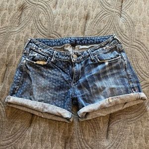 True Religion Denim American Flag Jean Shorts